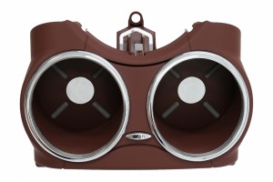 Διπλή Μπροστινή Θήκη Ποτηριών Κατάλληλη Για Mercedes Cls C219 W219 (2003-2010) Κόκκινη