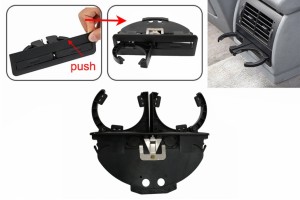 Πίσω Θήκη Ποτηριού Κατάλληλη Για Bmw Σειρά 5 E39 Sedan Touring (1995-2004) Μαύρη