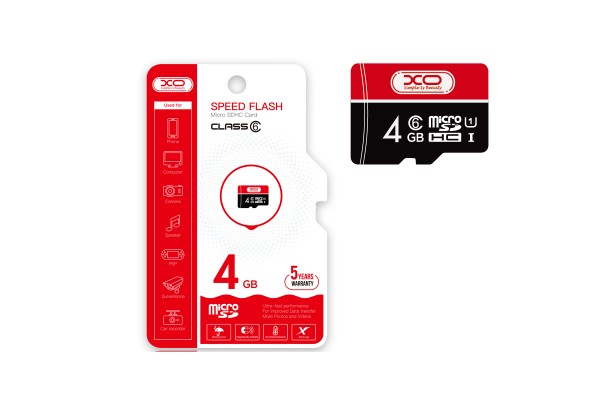 Xo 4GB Memory Card CL6 Micro Sd