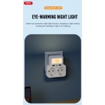Xo WL09 Eu Smart Wall Plug Adapter Tray Shelves Light Sensitive Night Light (2AC+2USB 2.4A) White