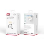 Xo WL09 Eu Smart Wall Plug Adapter Tray Shelves Light Sensitive Night Light (2AC+2USB 2.4A) White