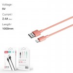 Xo NB156 Usb Cable For Lightning Pink