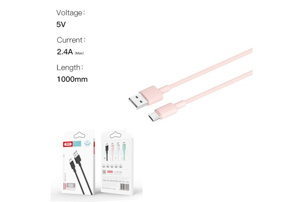 Xo NB156 Usb Cable For Micro Pink