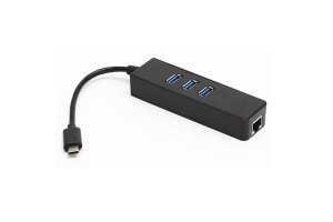 Μετατροπεας Usb Type C Σε Lan 1000GBps+ 3xUSB3.0 Hq
