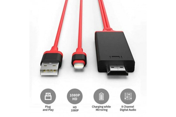 Lightning To Hdmi Adapter M/M Red