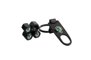 Καπάκια Βαλβίδων Αυτοκινήτου Με Μπρελόκ Skoda Μαύρο 5 Τεμάχια