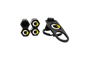 Καπάκια Βαλβίδων Αυτοκινήτου Με Μπρελόκ Smart Μαύρο 5 Τεμάχια