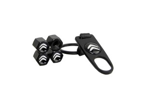 Καπάκια Βαλβίδων Αυτοκινήτου Με Μπρελόκ Citroen Μαύρο 5 Τεμάχια