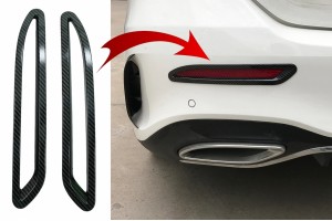 Αυτοκόλλητα Καλύμματος Πλαισίου Πίσω προφυλακτήρα, Κατάλληλο Για Mercedes A-Class V177 Sedan Amg Line (2018-up) Carbon