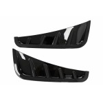Πτερύγια Εμπρός προφυλακτήρα, Πλαϊνά πτερύγια, Κατάλληλα Για Mercedes C-Class W205 S205 Sedan T-Model Facelift (2018-2020) Piano Black