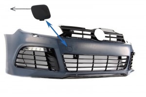 Κάλυμμα Γάντζου Ρυμούλκησης Μπροστινού Προφυλακτήρα Κατάλληλο Για Vw Golf Vi 6 (2008-2013) R20 Look