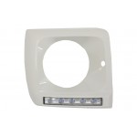 Καλύμματα Προβολέων Λευκά Με Φώτα Ημέρας Led Drl Κατάλληλα Για Mercedes G-Class W463 (1989-2012) G65 Design Chrome