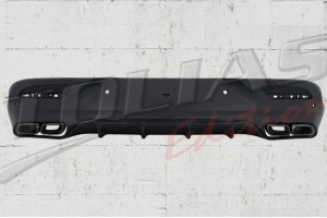 Πίσω Διαχύτης Με Άκρα Σιγαστήρα Εξάτμισης Κατάλληλος Για Mercedes Gle Coupe C292 Sport Line (2015-2019) Night Package GLE63 Design