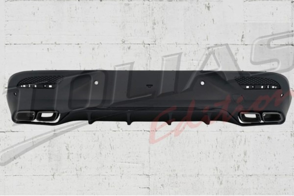 Πίσω Διαχύτης Με Άκρα Σιγαστήρα Εξάτμισης Κατάλληλος Για Mercedes Gle Coupe C292 Sport Line (2015-2019) Night Package GLE63 Design