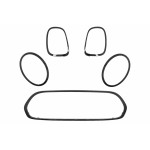 Σετ Διακοσμητικών Στοιχείων προβολέων, μάσκας, Καλύμματα Πίσω Φώτων Κατάλληλα Για Mini Iii F55/F56 Hatchback F57 Cabrio (2014-και μετά) Piano Black