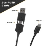 Scosche CCA4WT-SP Strikeline 2-in-1 Charge & Sync Cable - Scosche