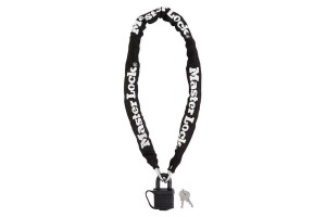 Αντικλεπτική Αλυσίδα Μηχανής Masterlock Με Κλειδαριά 0,9m X Φ6mm Μαύρο Χρώμα 839000112