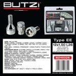 Αντικλεπτικά Μπουλόνια Ασφαλείας Butzi Premium Kit 6 Pcs Με Μοναδικό Κλειδί-Εργαλείο Type-EE M12x1.25 L26 T17