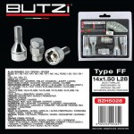 Αντικλεπτικά Μπουλόνια Ασφαλείας Butzi Premium Kit 6 Pcs Με Μοναδικό Κλειδί-Εργαλείο Type-FF M14x1.50 L28 T17