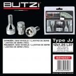 Αντικλεπτικά Μπουλόνια Ασφαλείας Butzi Pro Kit 6 Pcs Με Μοναδικό Κλειδί-Εργαλείο Type-JJ M12x1.25 L37 T17