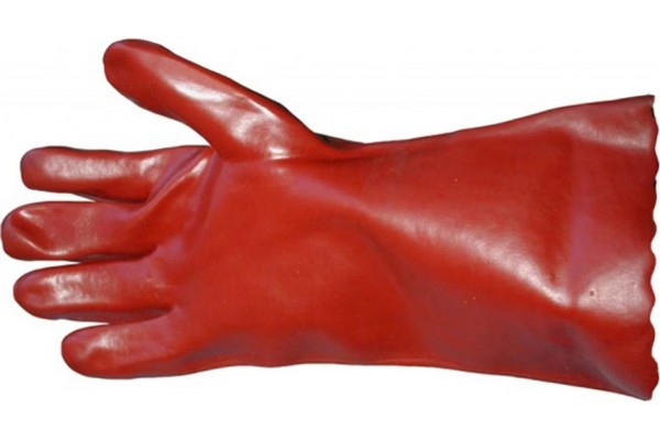 Γάντια Πετρελαίου Μεγάλα Pvc 10 - Xl Κόκκινα 33cm 2 Τεμάχια