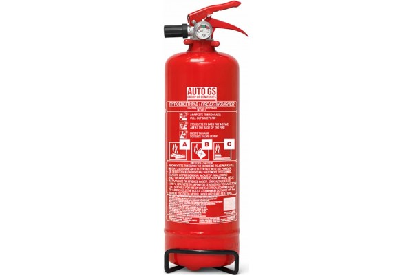 Πυροσβεστήρας 1kg Σκόνης Με Βάση Στήριξης