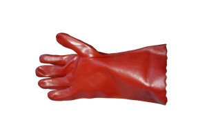 Γάντια Πετρελαίου Μεγάλα Pvc 10 - Xl Κόκκινα 33cm 2 Τεμάχια