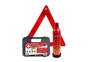 Σετ Ασφαλείας Αυτοκινήτου / Σετ Κτεο Σε Θήκη Με Φερμουάρ Τρίγωνο, Φαρμακείο, Πυροσβεστήρας 750 Ml 3 Τεμάχια