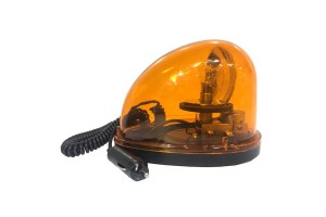Φάρος Ασφαλείας Αυτοκινήτου Περιστρεφόμενος Μαγνητικός Οβάλ Πορτοκαλί 12V 1 Τεμάχιο