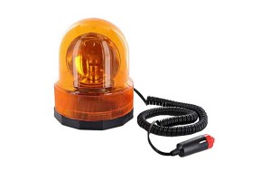 Φάρος Ασφαλείας Αυτοκινήτου Περιστρεφόμενος Μαγνητικός Πορτοκαλί 12x15.5cm 12V 1 Τεμάχιο