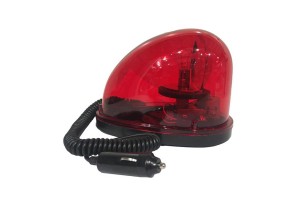 Φάρος Ασφαλείας Αυτοκινήτου Περιστρεφόμενος Μαγνητικός Οβάλ Κόκκινος 12V 1 Τεμάχιο