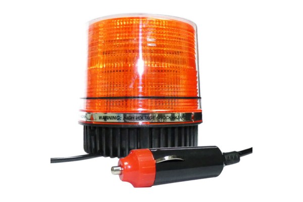 Φάρος Ασφαλείας Αυτοκινήτου Μαγνητικός Πορτοκαλί Strobe Led Με 9 Flash 12V/24V
