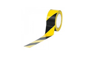 Αυτοκόλλητη Ταινία Σήμανσης Κινδύνου Βινύλιο Κίτρινο-Μαύρο 50mmx33m 1Τμχ