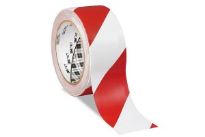 Αυτοκόλλητη Ταινία Σήμανσης Κινδύνου Βινύλιο Κόκκινο-Λευκό 50mmx33m 1Τμχ