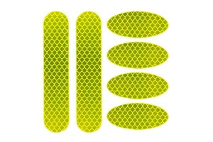 Αυτοκόλλητα Αντανακλαστικά Κιτ 3M Κίτρινα Φθορίζων 12x12cm 6Τμχ