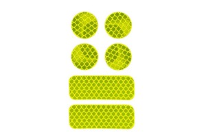 Αυτοκόλλητα Αντανακλαστικά Κιτ 3M Κίτρινα Φθορίζων 7x12cm 6Τμχ