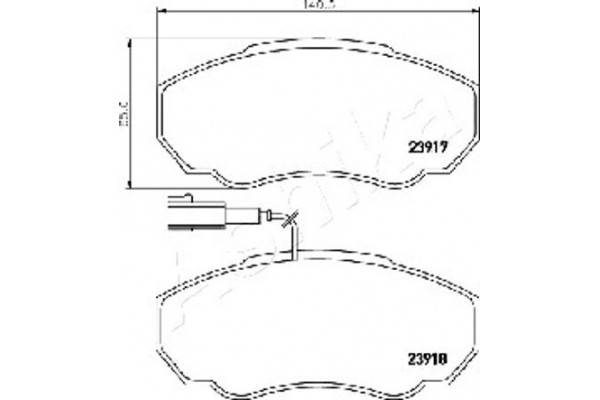 Ashika Σετ τακάκια, Δισκόφρενα - 50-00-0222