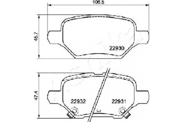 Ashika Σετ τακάκια, Δισκόφρενα - 51-00-0405