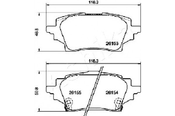 Ashika Σετ τακάκια, Δισκόφρενα - 51-02-263