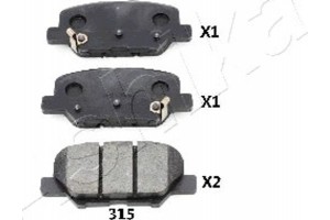 Ashika Σετ τακάκια, Δισκόφρενα - 51-03-315