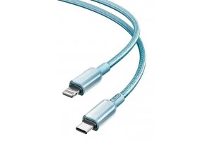 XO NB-Q250A Καλώδιο Φόρτισης + Data PD 27W Type-C Σε Lightning PVC 1m Μπλέ