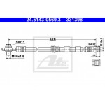 Ate Ελαστικός Σωλήνας Φρένων - 24.5143-0569.3