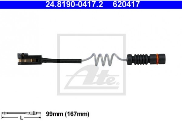 Ate Προειδοπ. επαφή, Φθορά Υλικού Τριβής Των Φρένων - 24.8190-0417.2