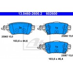 Ate Σετ τακάκια, Δισκόφρενα - 13.0460-2600.2