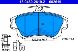 Ate Σετ τακάκια, Δισκόφρενα - 13.0460-2619.2