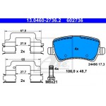Ate Σετ τακάκια, Δισκόφρενα - 13.0460-2736.2