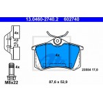 Ate Σετ τακάκια, Δισκόφρενα - 13.0460-2740.2