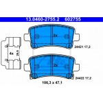 Ate Σετ τακάκια, Δισκόφρενα - 13.0460-2755.2