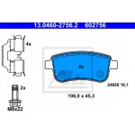 Ate Σετ τακάκια, Δισκόφρενα - 13.0460-2756.2