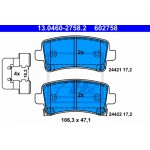 Ate Σετ τακάκια, Δισκόφρενα - 13.0460-2758.2